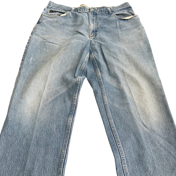LL‎ Bean Natural Fit Jeans Mens 40x34 (38x32) Light Wash Denim Straight Leg - Picture 3 of 12